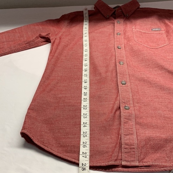 Eddie Bauer Long Sleeve Button Down Cotton Shirt Small Red - Picture 10 of 11
